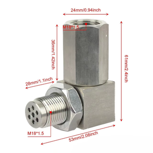 Cảm biến oxy đa năng bằng thép không gỉ chất lượng cao M18*1.5, bộ chuyển đổi xúc tác mini mới, cảm biến O2 cho xe <span class=keywords><strong>Prius</strong></span> - Product Image 3