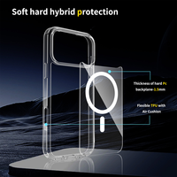 Housse anti-chute magnétique à haute transparence invisible pour iPhone 17 Pro Max et iPhone 16 Air étui pour téléphone portable