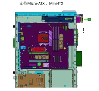 Factory M-ATX Mid Tower Computer Case MicroATX Form Factor MicroATX Form Factor Metal Material in Stock