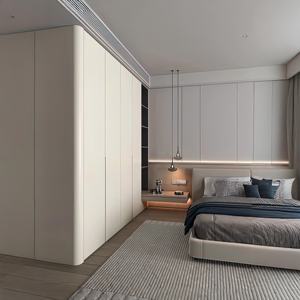 Armoire sur mesure en bois massif de luxe léger pour chambre à coucher, entrée, armoire à chaussures, vestiaire - Armoire avec éclairage LED de Chine - Product Image 2