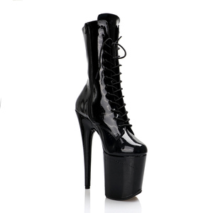 Bottines de danseuse exotique 8 pouces, talons hauts vintage à lacets croisés pour la danse sur piquet, boîte de nuit, podium, femmes, princesse française sensuelle - Product Image 3