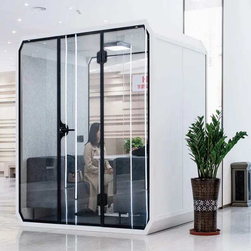 Indoor Private Vergadering Kantoor Geluiddicht Werk Vergadering Pod Geluiddichte Vocale Cabine Opname Living Pod Box Externe Office Pods