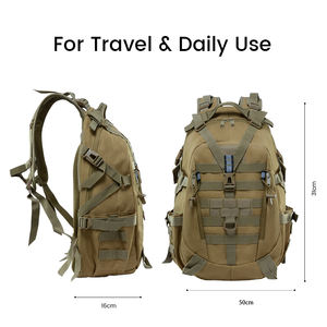 กระเป๋าเป้สะพายหลังแบบยุทธวิธีสำหรับผู้ชาย วัสดุกันน้ำ สำหรับการล่าสัตว์ เดินป่า วิ่ง ออกกำลังกาย กีฬากลางแจ้ง รับผลิตแบบ OEM/ODM - Product Image 3