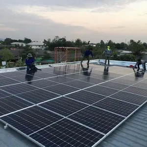 Conjunto completo de generador de energía solar híbrido, sistema híbrido de 5kw en red, 10kw