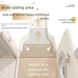 Structure d'escalade multifonctionnelle intérieure en HDPE avec toboggan, maisonnette <span class=keywords><strong>de</strong></span> jeu pour enfants, salle <span class=keywords><strong>de</strong></span> jeux pour bébés, balançoire en plastique pour jardin et tableau <span class=keywords><strong>de</strong></span> <span class=keywords><strong>dessin</strong></span> - Product Image 3