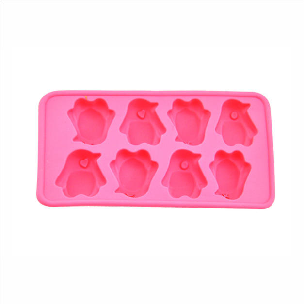ถาดทำน้ำแข็งรูปเพนกวิน สีชมพู