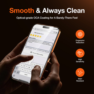 KUZOOM 2 ชิ้น/กล่อง ติดตั้งง่าย ป้องกันฝุ่น หน้าจอสัมผัสไว ความคมชัดระดับ HD สำหรับ <span class=keywords><strong>iPhone</strong></span> 16 Pro 17 17 Pro - Product Image 3