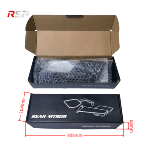 Nouvel ensemble de rétroviseurs pliables à 90 degrés réglables RSP, motif en fibre de carbone, boîtier en ABS, vue large, universel pour <span class=keywords><strong>moto</strong></span> et scooter - Product Image 6