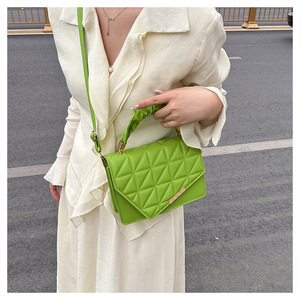 Chất lượng cao đa mục đích Kim Cương-Mô hình Crossbody Vai Túi mới hợp thời trang xếp li Thiết kế túi xách cho phụ nữ thời trang PU - Product Image 4