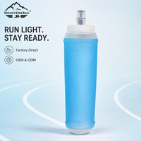 Ensemble de gourdes souples pliables en TPU, ultra-étanches, à compression rapide, personnalisables OEM, pour intégration modulaire dans un gilet, pour course de marathon