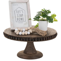 Support à gâteau en bois brun, base pour cupcakes, présentoir à pâtisserie, plateau à gâteau de style rustique campagnard, plateau en bois