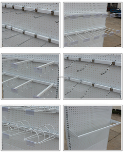 Scaffali Moderni per Negozi, <span class=keywords><strong>Design</strong></span> per Punti Vendita, Scaffalature Metalliche per Supermercati, <span class=keywords><strong>Mensole</strong></span> a Muro con Ganci, Espositori Metallici con Ganci - Product Image 2