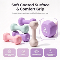 Haltères hexagonaux Macaron pour l'aérobic en intérieur, équipement de fitness pour femmes débutantes, perte de graisse, mise en forme, entraînement de force, petits haltères