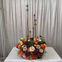 Karangan Bunga Lilin Modern Buatan Tangan dari Sutra Campuran Diameter 60cm IFG Factory Direct untuk Hari Ibu dan Meja Natal