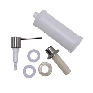 Kitchen Sink Soap Dispenser 304 Stainless Steel Manual Press Easy Installation Dishwashing Liquid Bottle With Extension Tube - Product Image 1