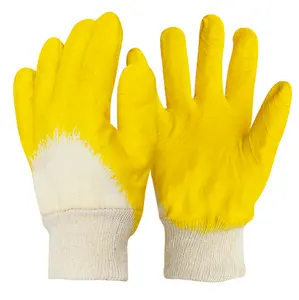 Cotton knit shell Textured latex coating Garden Gloves