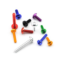 Boulons en titane Gr5 M12 M14, boulons à tête hexagonale Torx M5 M10, boulons à bride en titane rouge anodisé