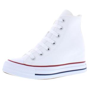 Zapatillas Converse Chuck Taylor All Star Wedge High para Mujer, Blancas, Rojas y Azul Marino, de Lona - Product Image 1