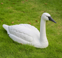 Décoy de cygne en plastique PE pour le Canada, avec piquet, décoration de jardin, décoys de cygne des neiges, détails réalistes, attire les oiseaux aquatiques