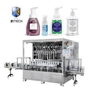 KITECH High Speed Automatic Liquid Detergent Liquid Soap Tracking Capping Filling Machine