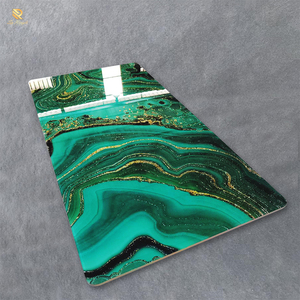 กระเบื้องพอร์ซเลนหรูหราลายหินอ่อนสีเขียวทองแบบแผ่นใหญ่สำหรับตกแต่งผนังโครงการวิลล่าและโรงแรม - Product Image 5