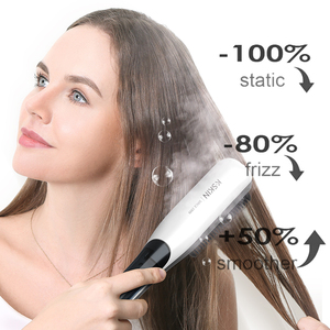 Professional Electric Ceramic Steam Hair Straightener Brush & <b>Comb</b> 5 Temperature Settings PTC Fast <b>Heating</b> for All Hair Types - Product Image 3