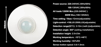 Détecteur de mouvement PIR miniature 360 degrés Pdlux PD-PIR101-Z pour intérieur, 220v, interrupteurs à détecteur de mouvement PIR, capteur de position infrarouge monté au plafond