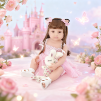 Muñeca de Silicona Suave Realista en 3D, Colorida, para Bebés Recién Nacidos, para Niñas Pequeñas, Tacto Realista, Lindo Regalo de Cumpleaños