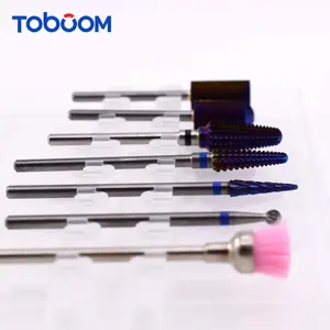 Toboom 4.0mm Cone Bits Uncoated Well Sun Nail Bur Gel Removal Nail Polish Tool 2.35mm Electric Manicure Carbide Nail Bit