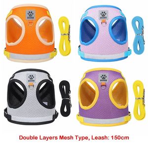 <span class=keywords><strong>Harnais</strong></span> et laisse réfléchissants de sécurité <span class=keywords><strong>pour</strong></span> chiens et chats de petite et moyenne taille, gilet de poitrine <span class=keywords><strong>pour</strong></span> chiots, Pug, <span class=keywords><strong>Chihuahua</strong></span>, Bouledogue - Product Image 4