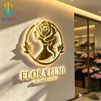 Enseigne LED 3D personnalisée de luxe pour signalétique commerciale, lettres lumineuses en acrylique imperméables pour extérieur, enseigne publicitaire avec logo