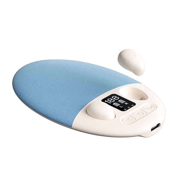 2-in-1 Pillow Sleep Speaker with Earbuds, Under Pillow Bluetooth Bone Conduction Speaker White Noise Machine for Shared Bedroom
