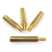 M2 M2.5 M3 M4 M5 M6 Piliers hexagonaux en laiton à tête unique Goujon de colonne d'isolement en cuivre Entretoises filetées mâles femelles PCB