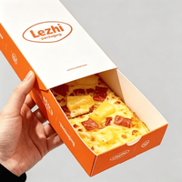 Kotak Kemasan Makanan Cepat Saji Pizza Sushi Dessert Biodegradable Murah Custom, Model Laci Geser untuk Dibawa Pulang