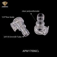 Raccord rapide en ligne à surface lisse pour tube en plastique de 3/8 po, basse pression, en polycarbonate de qualité médicale