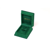 Coffret à bijoux Pinuo de luxe vert émeraude à motif crocodile, base en velours avec logo doré, pour bagues, colliers et boucles d'oreilles, emballage cadeau