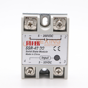 <span class=keywords><strong>SSR</strong></span>-40DD 40A 3-32VDC Đầu Vào 5-200VDC Đầu Ra Duy Nhất Giai Đoạn DC Để DC <span class=keywords><strong>SSR</strong></span> Trạng Thái Rắn Mô-đun Tiếp Sức - Product Image 1