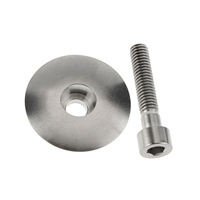 Harga Pabrik Stem Headset 1-1/8 inci Ti Top Cap Cover Fork & Baut Titanium M6x35mm Set Stem untuk Sepeda Gunung MTB