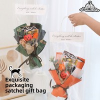 Tête de citrouille en mousse faite à la main pour Halloween, fleurs de savon en plastique, bouquet artificiel, ornements décoratifs, vente en gros transfrontalière