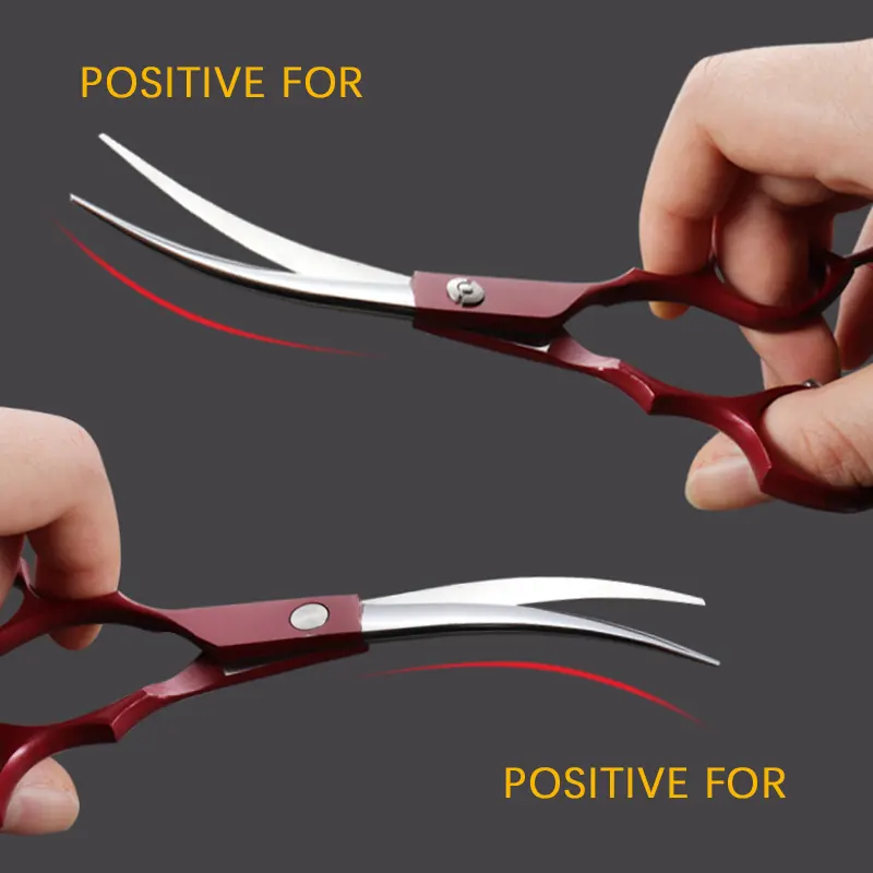 MJ Curved Dog Grooming Scissors Light Weight Professional Pet Grooming Shears Stainless Steel for Dogs Cats