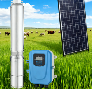 DC Solar Submersible Pump Flow Rate:20/h Head/Well Depth:92m Anti-Clog Design for Resort Pool Water <strong>Circulation</strong> - Product Image 1