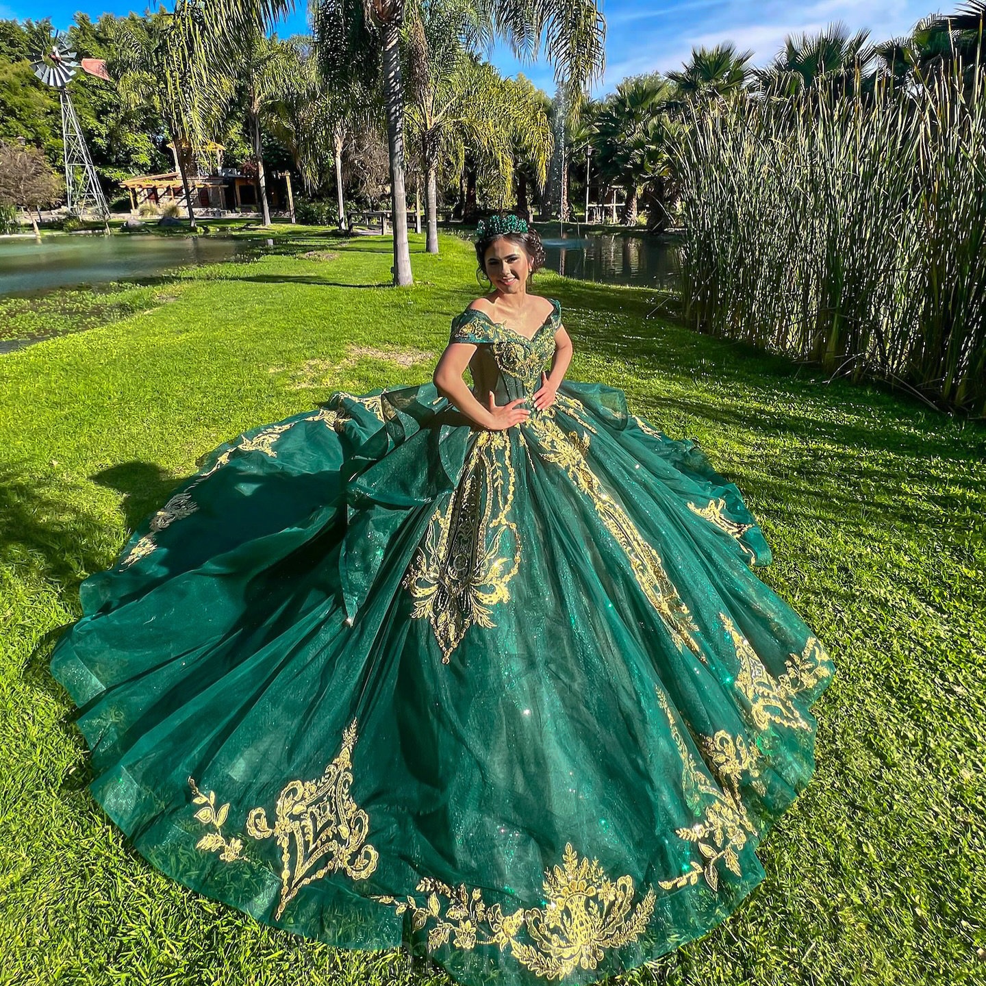 la ligne green dress Sage Green Tulle Ball Gown Wedding Dress