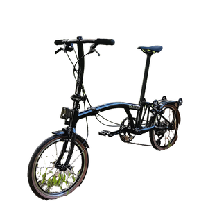 Vélo pliant en fibre de carbone ultra-léger 6,5 kg, guidon 16 pouces, 7 vitesses, frein C, pour hommes et femmes, <span class=keywords><strong>pliable</strong></span> en trois, entièrement amorti - Product Image 2