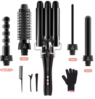 Alat Pengeriting Rambut Profesional dengan Ion Negatif Dilengkapi Pelat Gelombang yang Dapat Diganti untuk Wanita dari Produsen OEM ODM