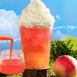 Peach Concentrate <b>Syrup</b> for Bubble Tea <b>Slush</b> Wholesale High Concentration Colored Juice <b>Syrup</b> Bottle Ready Use 12 Months Shelf - Product Image 2