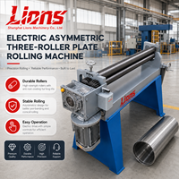 Machine à cintrer les tôles fines et à former des cylindres de petit diamètre, électrique, asymétrique, à trois rouleaux