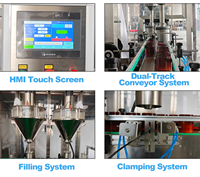 Ligne de remplissage automatique de poudre de farine en bouteille, machine de dosage à vis sans fin, ligne d'emballage de poudre pour mise en conserve
