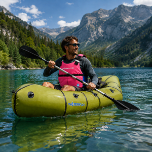 Packraft Inflable Ultraligero de 2.7M para una Persona, Kayak de TPU para Aguas Claras con Mochila para Senderismo, Camping y Pesca - Product Image 6