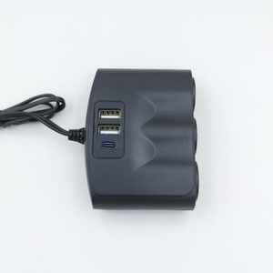 Dc12v <span class=keywords><strong>3</strong></span> cách xe Thuốc lá nhẹ hơn ổ cắm với 5V 2.4A Loại C USB sạc - Product Image 5