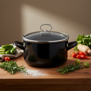 Olla para carne Brilliant de 24 cm con tapa de vidrio para cocinar y hornear - Product Image 3